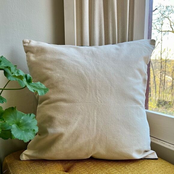 Lotus Flower Embroidered Pillow Throw Cover - Picture 5 of 6